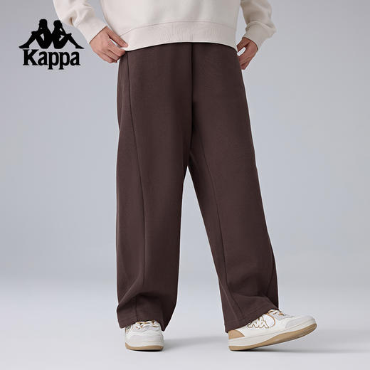 Kappa卡帕背靠背针织运动长裤女2025新款复古跑步裤子休闲直筒裤K0F22AK82 商品图2