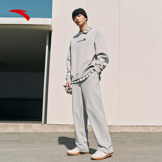 安踏（ANTA）潮流美式运动长裤2025春季新款宽松直筒微喇裤卫裤152518304 商品图0