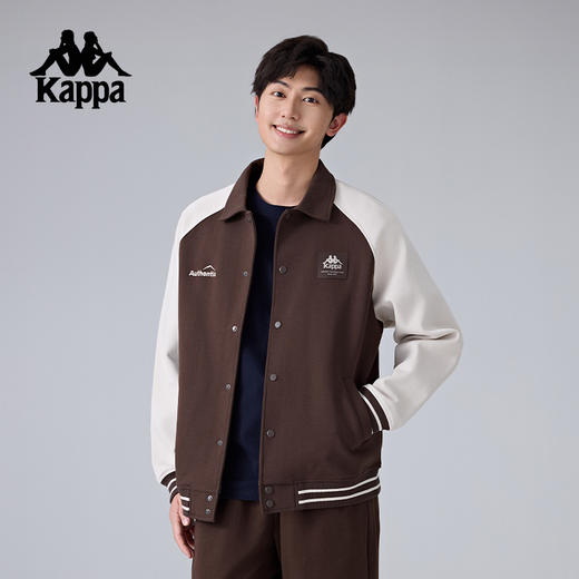 Kappa卡帕背靠背2025新款运动外套针织开衫卫衣男款翻领夹克上衣K0F12WK71 商品图1