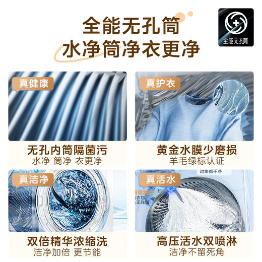 美的（Midea）10公斤滚筒洗衣机 全自动家用  纯平全嵌 元气2.0 COCO元气棒 MG10VJC3 商品图4