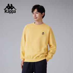 Kappa卡帕背靠背新款运动套头衫男休闲圆领卫衣宽松针织长袖上衣K0F12WT61