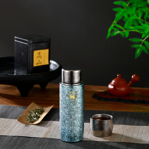 思宝钛莱双层钛保温杯冰花工艺带茶隔便携车载礼盒包装 商品图2