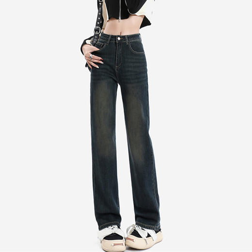 馥迦百搭显高直筒牛仔裤 商品图4