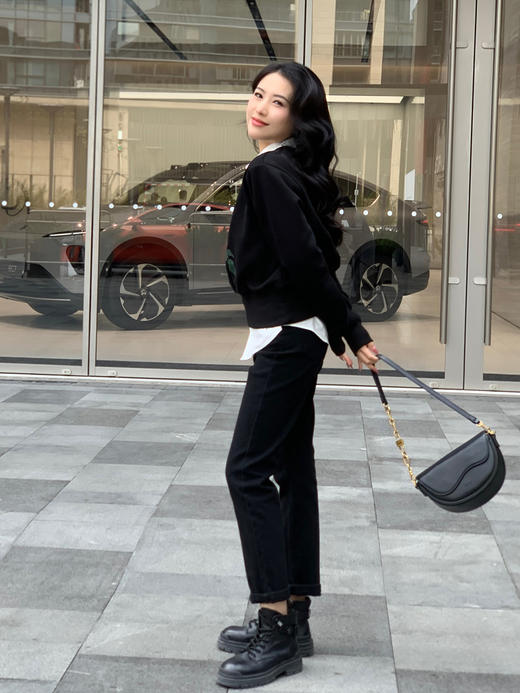 【百图lulu定制】【宠粉福利11.11元】【蓝玫瑰卫衣】蓝玫瑰 印花 加绒短款卫衣 商品图8