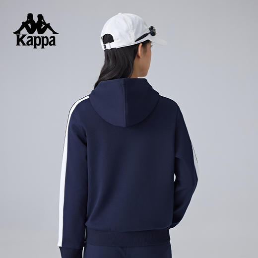 Kappa卡帕背靠背运动卫衣女春秋新款复古针织开衫休闲运动服外套K0F22MK20 商品图3