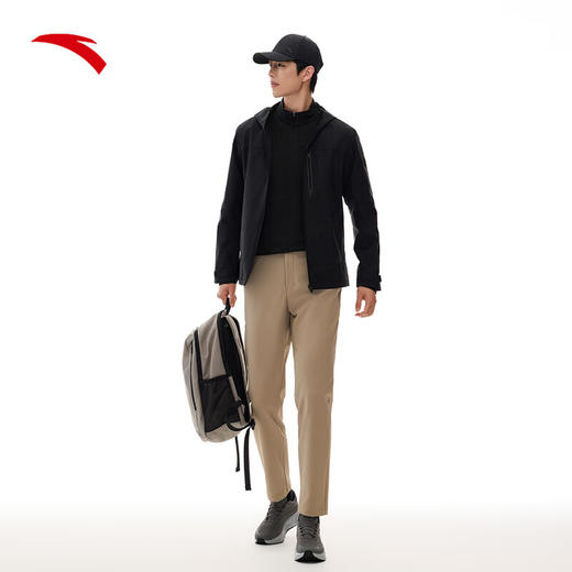 安踏（ANTA）训练男丝光绒风衣综训系列25年春季新款梭织厚外套152517602S 商品图0