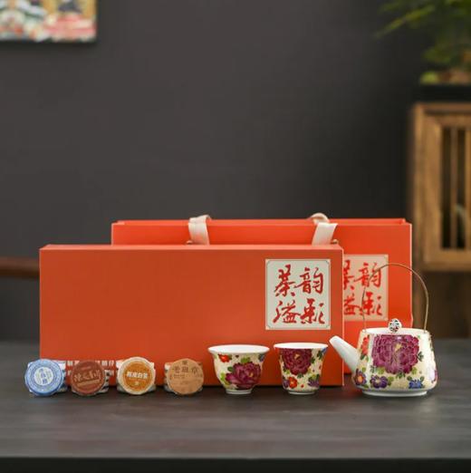 【3-5天发货】珐琅牡丹茗茶四享礼盒，德化非遗传承人×中国制茶大师打造，一壶二杯四大茗茶 商品图7