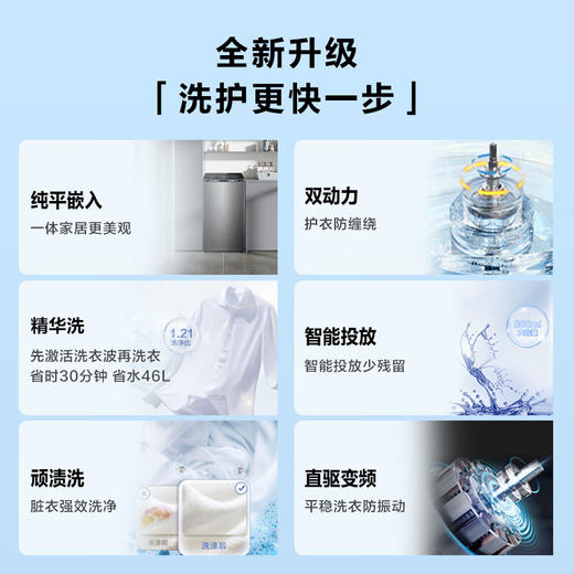 海尔（Haier）双动力智能投放波轮洗衣机 ES100BD58Mate7 商品图7
