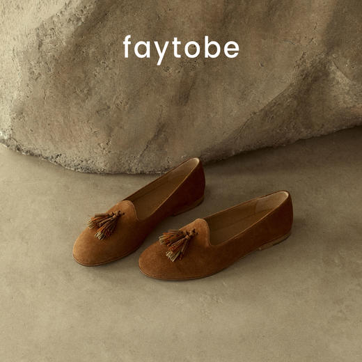 FAYTOBE 如意流苏平底鞋25春慵懒舒适浅口单鞋透气羊皮平底女鞋新中式 商品图2