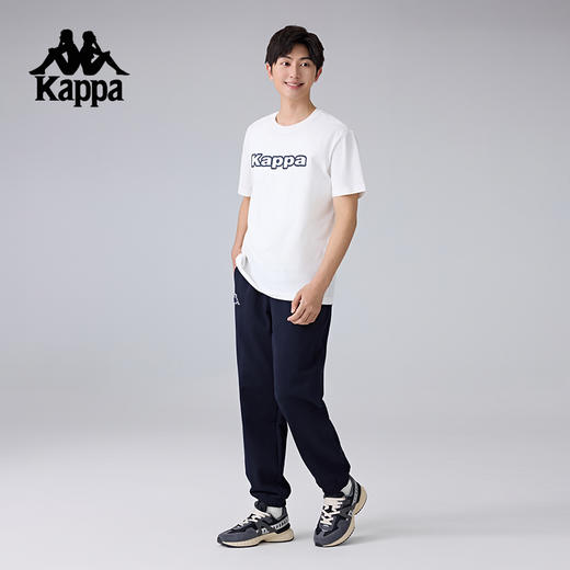 Kappa卡帕背靠背索罗娜运动长裤男士2025新款针织裤子休闲束脚裤K0F12AK01 商品图4