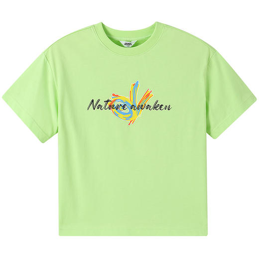 【商场同款在售】男童女童圆领短袖速干针织衫夏季新款安奈儿童装实体店同款AM511518 商品图7