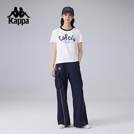 Kappa卡帕背靠背2025新款运动长裤女宽松美式裤子休闲直筒工装裤K0F22AY01 商品图4
