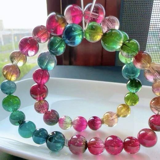 7mm-9mm多圈彩虹碧玺手串 商品图1