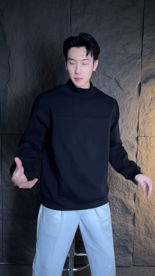 WY102新款明线切割设计感卫衣男女秋冬休闲宽松时尚长袖百搭上衣