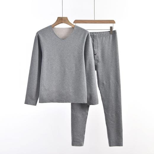 雀说男士蚕丝羊毛保暖内衣套装秋冬无痕发热暖姜贴片护肚护膝秋衣秋裤ALM3708 商品图5