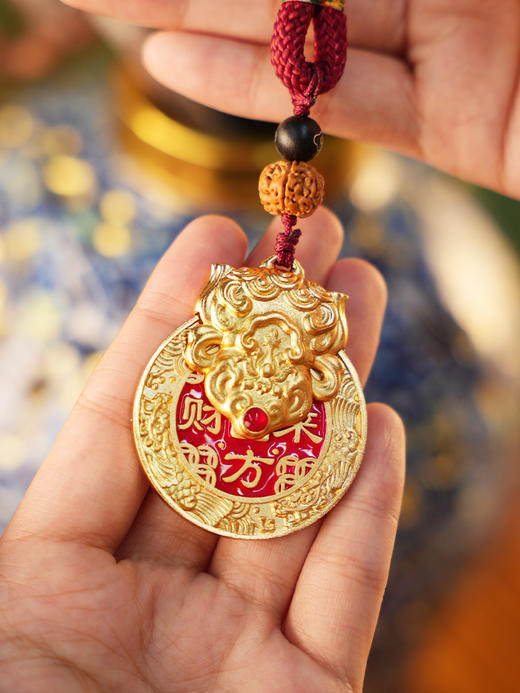 朱炳仁铜 旋转挂件 钥匙扣手把件包挂配饰 产品名称：八方来财-分销 商品图2