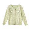 笛莎Deesha 童装女童外套2025春新款女童手工钩花毛织开衫 商品缩略图3