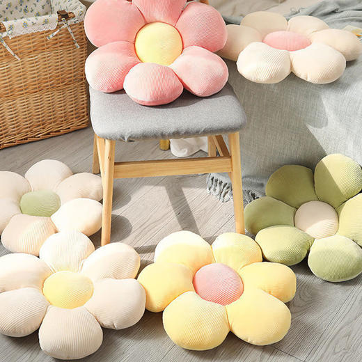 「立体护臀！久坐无烦恼」花瓣形坐垫靠背花朵坐垫花瓣抱枕沙发靠垫飘窗装饰可爱靠枕客厅居家布艺 商品图1