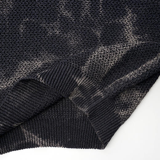KHOKI Hand dyed pull over knit手工褪色染和纸针织圆领套头毛衣 商品图3