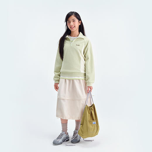 笛莎Deesha青少年女童卫衣2025春季女童单面摇粒绒卫衣 商品图1