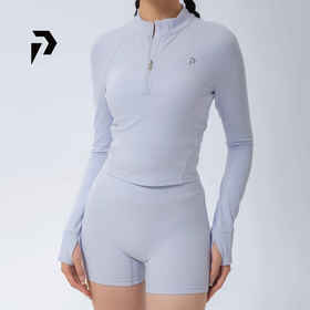 POPBASIC Butterfly系列裸感短款半拉链运动上衣