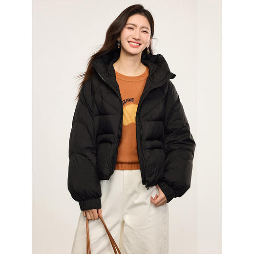 【专属特价】熙世界刺绣橘子套头圆领毛衣慵懒风2025初春新款时尚减龄针织衫 商品图3