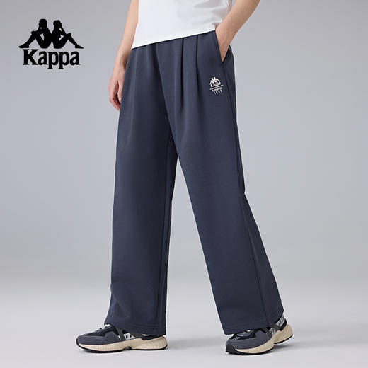 Kappa卡帕背靠背新款运动长裤女款复古针织直筒裤休闲裤宽松裤子K0F22AK62 商品图0