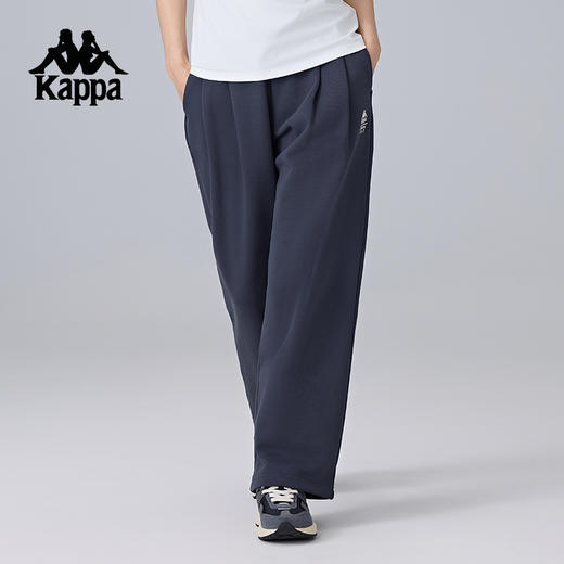 Kappa卡帕背靠背新款运动长裤女款复古针织直筒裤休闲裤宽松裤子K0F22AK62 商品图1