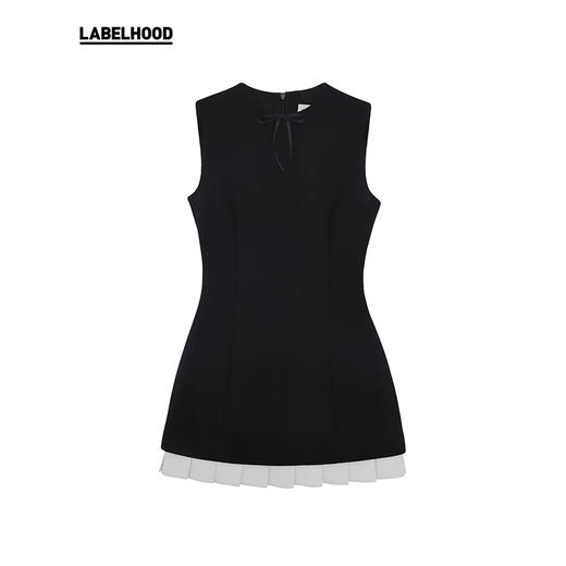 【SHUSHUTONG】蕾虎淑装百褶边无袖修身连衣裙经典款裙装 商品图4