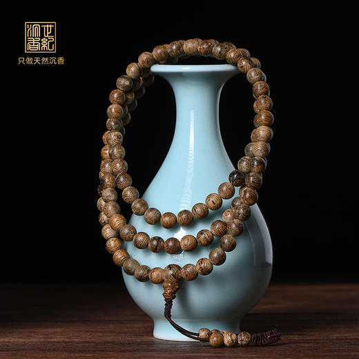 天然文莱沉香佛珠 6.8mm*108颗 13克 SP9616 商品图0