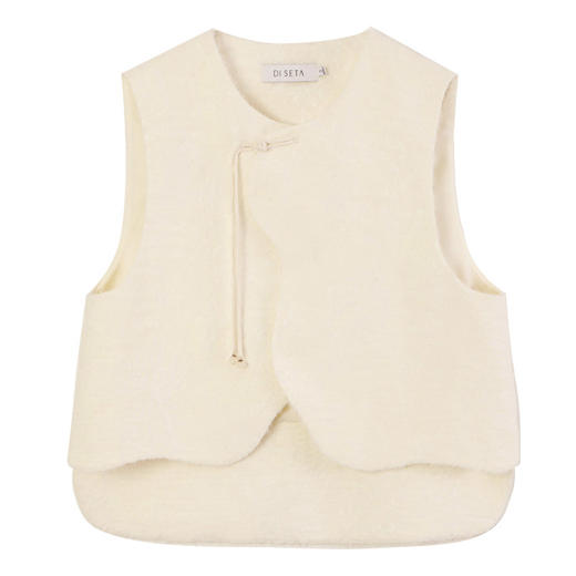 玳莎盘扣新中式马甲女2025年春季新款国风提花设计感马甲背心上衣  FA37001 商品图4