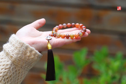 盐源玛瑙十八子手串 商品图2