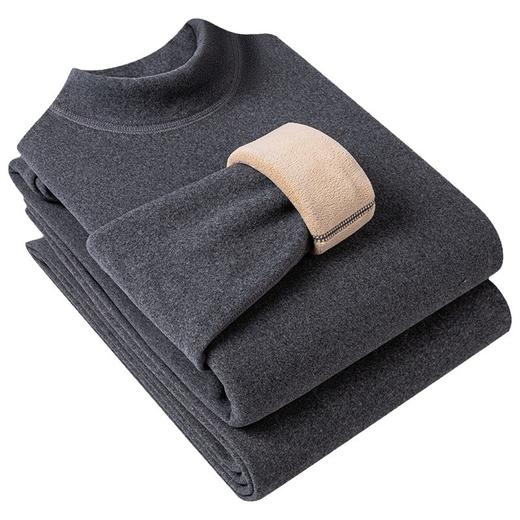 雀说【驼绒巨厚】秋冬季保暖内衣半高领男女套装加绒加厚防寒秋衣秋裤AL2308 商品图4