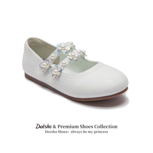 笛莎Deesha 女童童鞋2025春新款时尚洋气浅口低帮皮鞋 商品图1