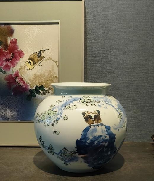 釉下彩梅开五福聚宝盆 商品图0