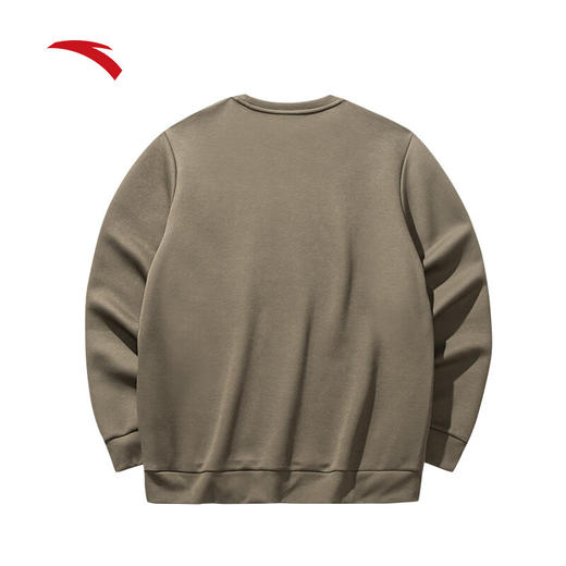 安踏（ANTA）卫衣男子潮流百搭休闲运动上衣黑色圆领长袖套头衫152517710 商品图1