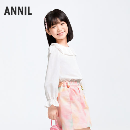 女童翻领长袖上衣春季新款安奈儿童装实体店同款AG511575 商品图1
