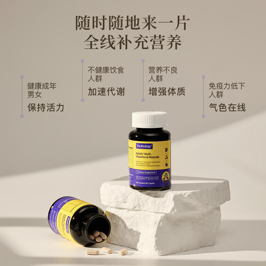 Youthology 多重维生素矿物质片-60粒/瓶 商品图4