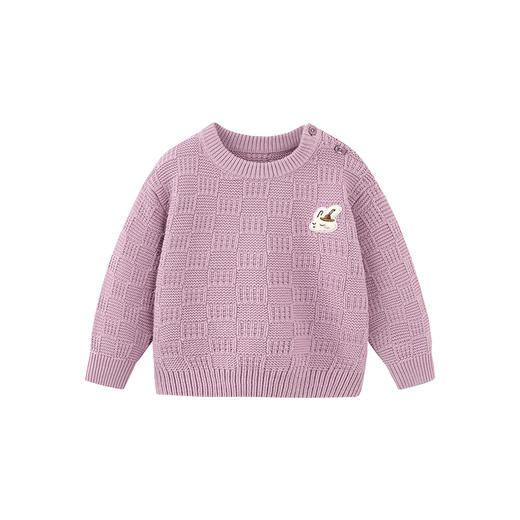 迷你巴拉男女童宝宝秋冬毛衫长袖百搭内搭萌趣提花软毛衣 商品图4