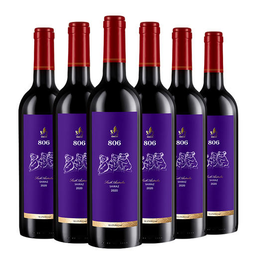 轩奈806干红葡萄酒 澳大利亚进口红酒 甄选西拉葡萄酿造 稀有16度红酒 商品图0