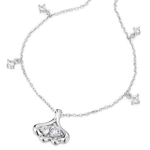 卡蒂罗/KADER 小杏运项链  新中式银杏叶设计国潮好运可调节拼接链 时来运转轻奢吸睛小众吊坠 925银 商品图2