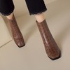 【预售5天】法式复古高跟显瘦靴真皮方头粗跟短靴女秋冬单靴通勤小皮靴子PLGZ&D124-7 商品缩略图3