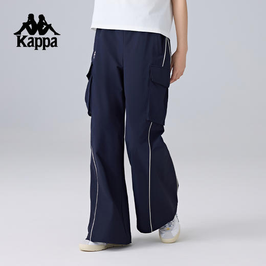 Kappa卡帕背靠背2025新款运动长裤女宽松美式裤子休闲直筒工装裤K0F22AY01 商品图1