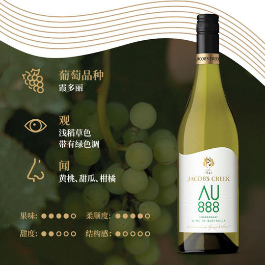 杰卡斯澳意系列霞多丽干白葡萄酒/梅洛/西拉加本纳干红葡萄酒750ml 风味佐餐品尝澳式佳味 011459/011494/011495 商品图3