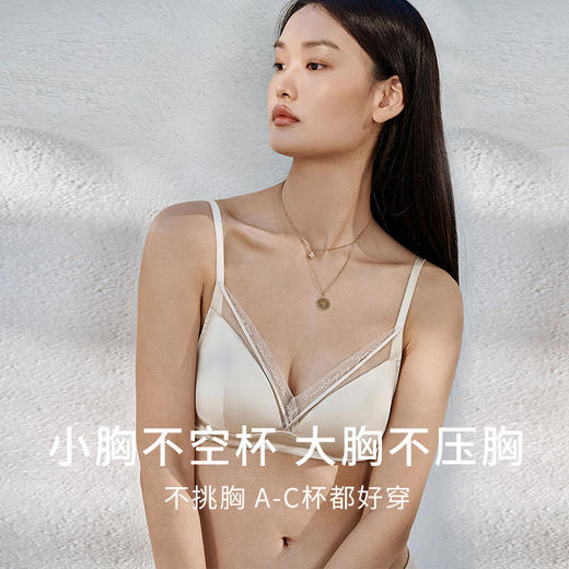 里外桑蚕丝】20姆米重磅高弹桑蚕丝文胸套装蕾丝文胸内裤金三塔  NZFFA301/NZFFA201 商品图3