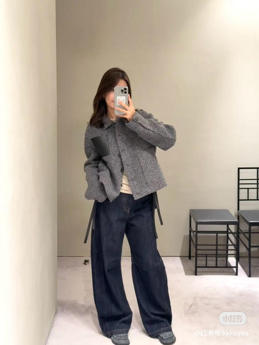 17-1 现货发 渠道圆正 lew 25早春 激光烧花 弯月镰刀牛仔裤 气球廓形牛仔裤 显腰细 商品图10