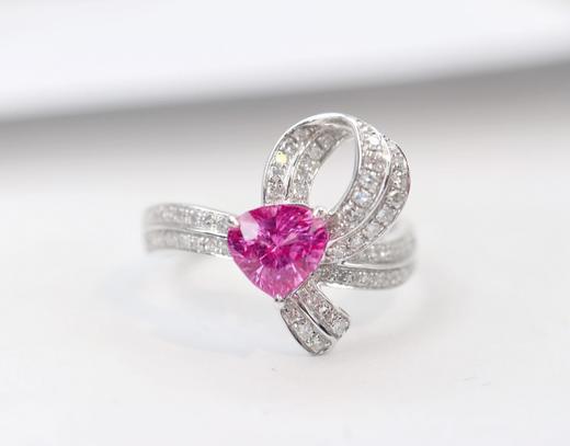 1.2ct刻面帕帕拉恰蓝宝石戒指 商品图2