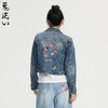 ONIARAI/鬼洗25春夏泥棒蓝女款化蝶福蛇绣花牛仔夹克潮 N340211 商品缩略图0