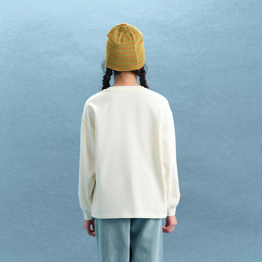 笛莎Deesha青少年女童T恤2025春季女童精致绣花基础长袖T恤 商品图5