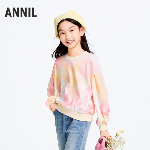 女童圆领长袖卫衣春季新款安奈儿童装实体店同款AG511571 商品图1